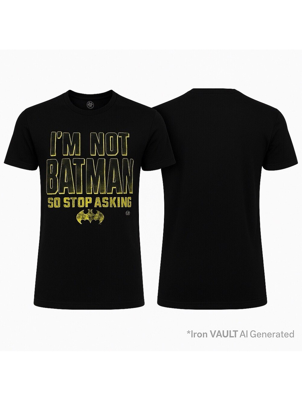 Batman I’m Not Batman So Stop Asking DC Comics Graphic T-Shirt Black Size Small